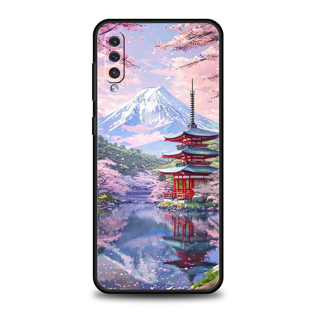 Rosa Sonnenuntergang Berg Handyhülle für Samsung Galaxy A56 A36 A26 A16 A34 A24 A42 A22 A20 A12 A40 A30 A10 5G Weiche TPU Hülle