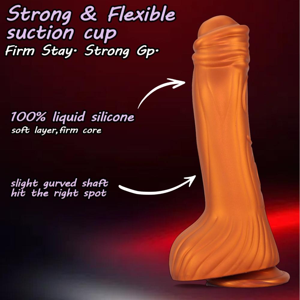 Silicone Realistic Dildo for Women & Men - Flexible Anal Plug for Pleasure, BDSM & Couples Play