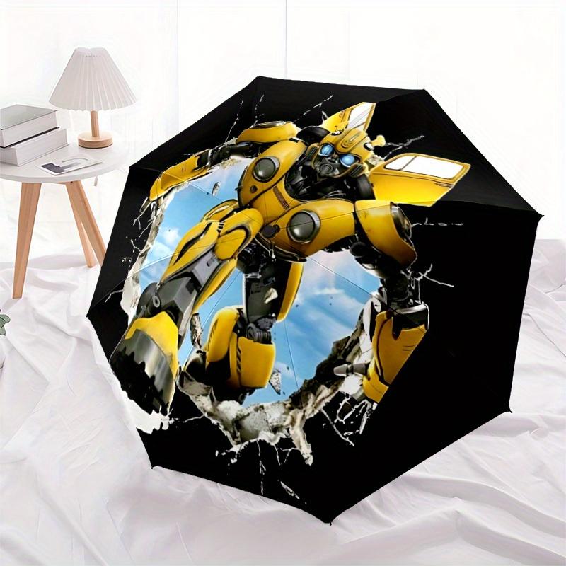 1pc Transformer Robot Automatic Umbrella 8-Bone Design Compact Gear for Outdoor Travel, Perfect Gift for Friends or Family yy280828127