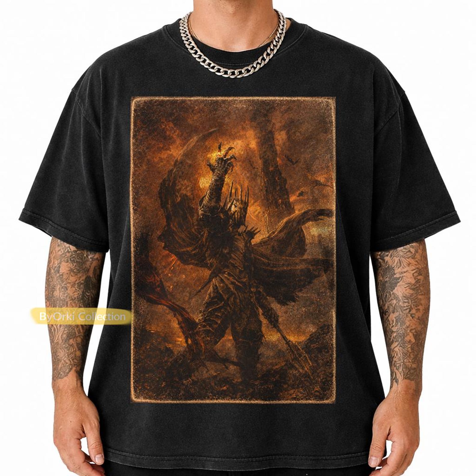 Vintage Sauron T shirt, Lord of the Rings Shirt, Dark Lord LOTR Tee, Gift For Women and Men Unisex T shirt S