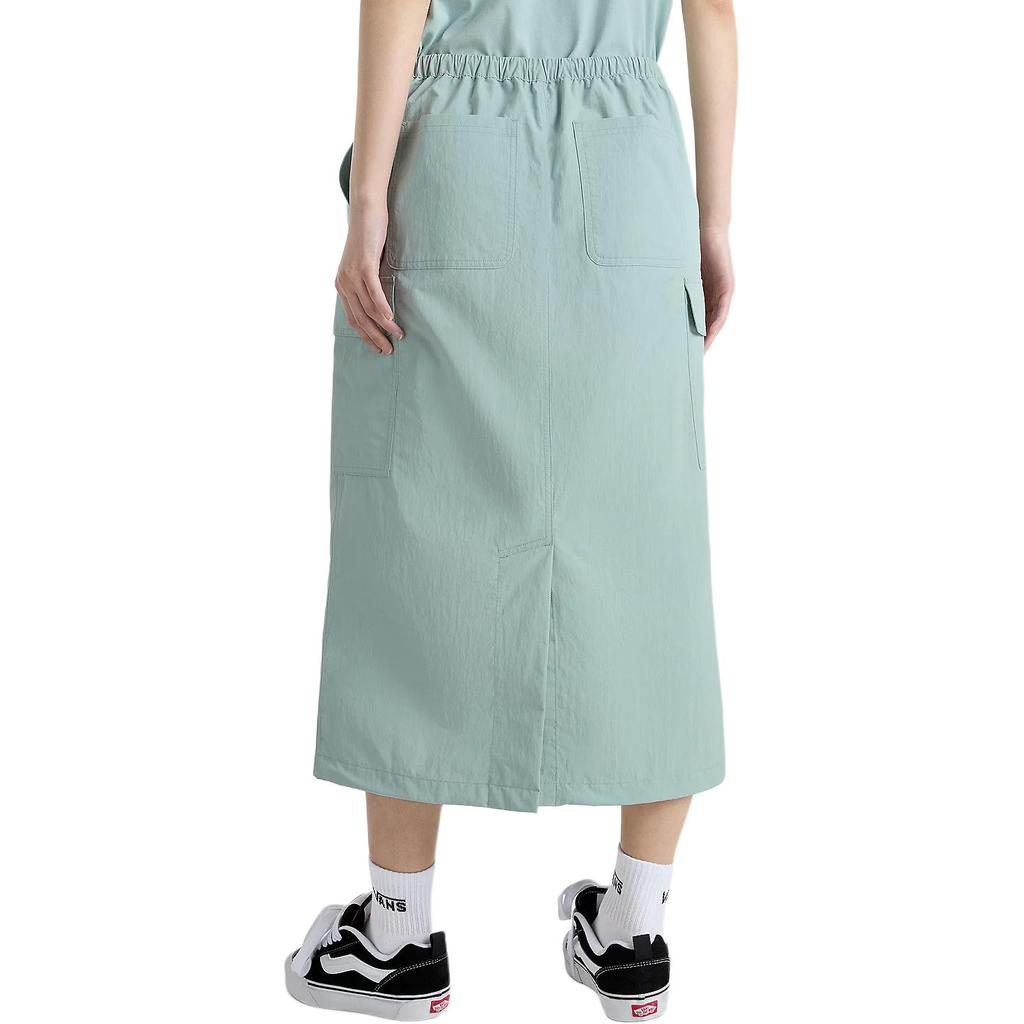 Vans Riley Parachute Cargo Skirt Loose Solid Color Casual Long Skirt Women Skirts Blue VN000HQBM8I