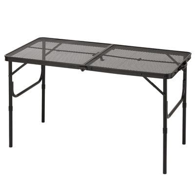 BUNDOK Folding Punching Table M Iron Heat Resistant Outdoor Black Load Capacity 30kg Carrying Handle BD-171