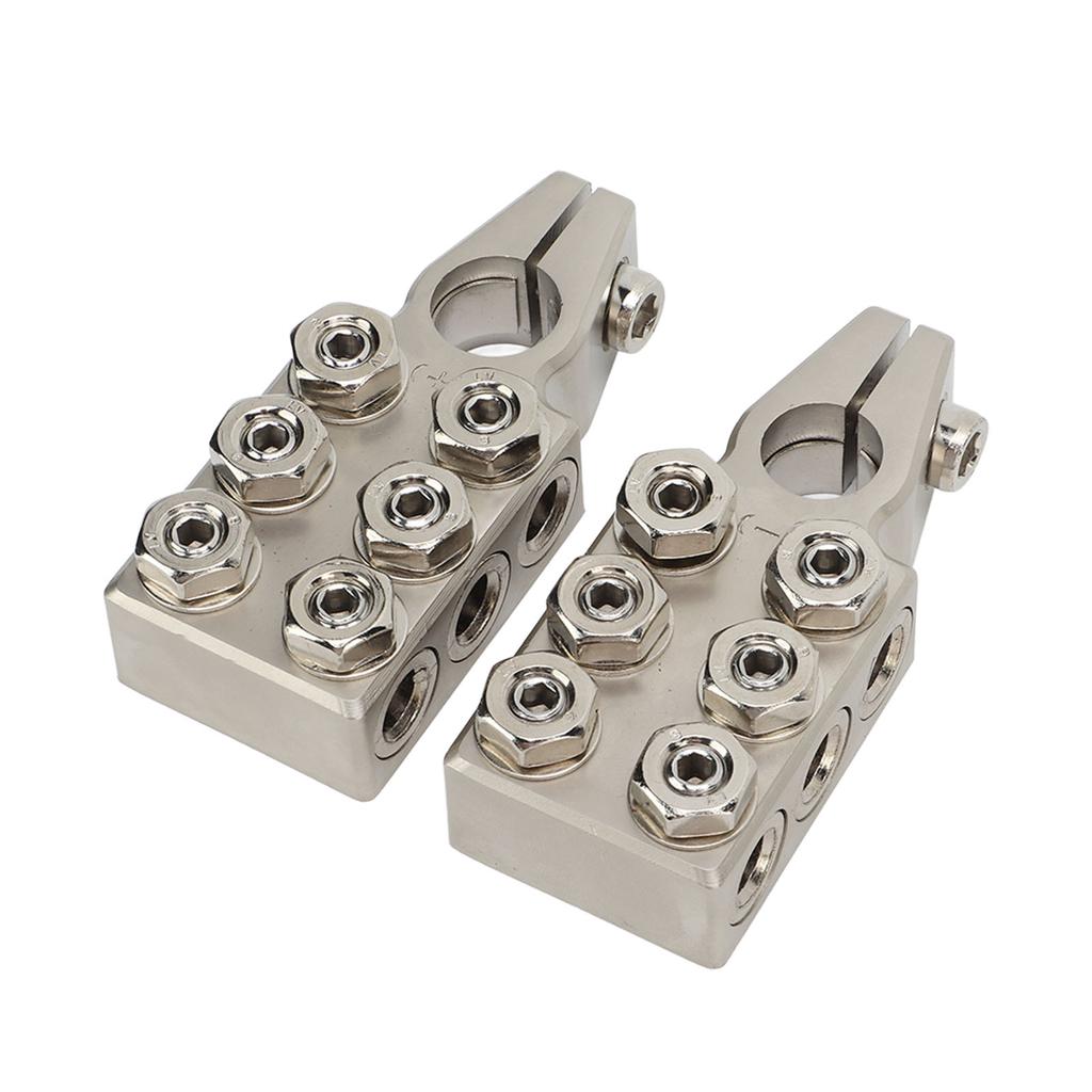 1 Pair Positive Negative 12 Way Heavey Duty Battery Terminals Clamps   Acid Battery Post Connector for Car