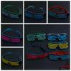 Double Colors Neon Glasses Cool Luminous Glasses Fluorescent Glasses  Festival Supplies