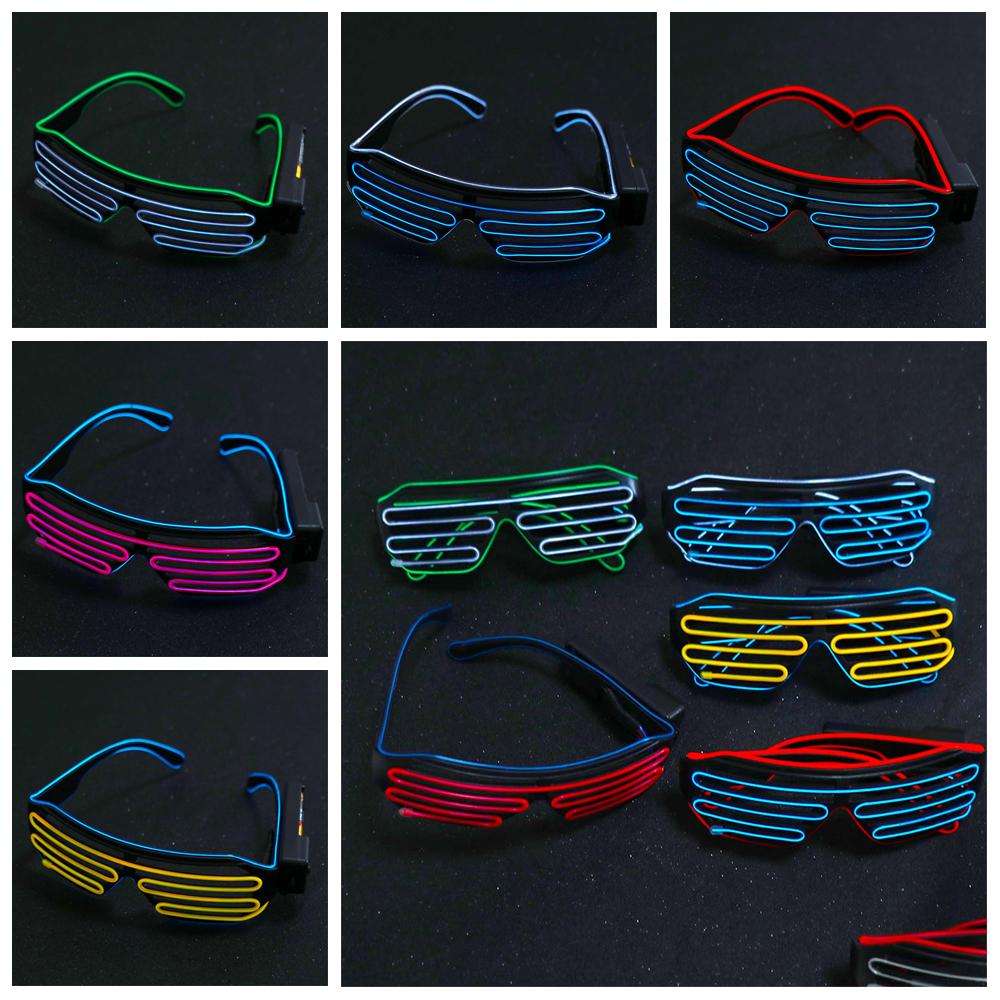 Double Colors Neon Glasses Cool Luminous Glasses Fluorescent Glasses Festival Supplies