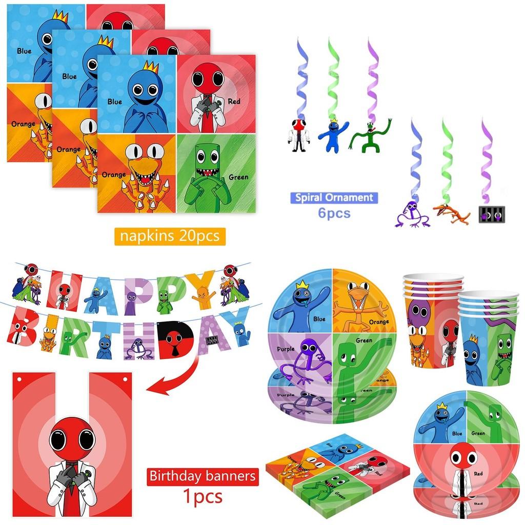 Roblox Rainbow Friends Birthday Party Supplies Complete Kit With Balloons Cake Topper Banner And More!