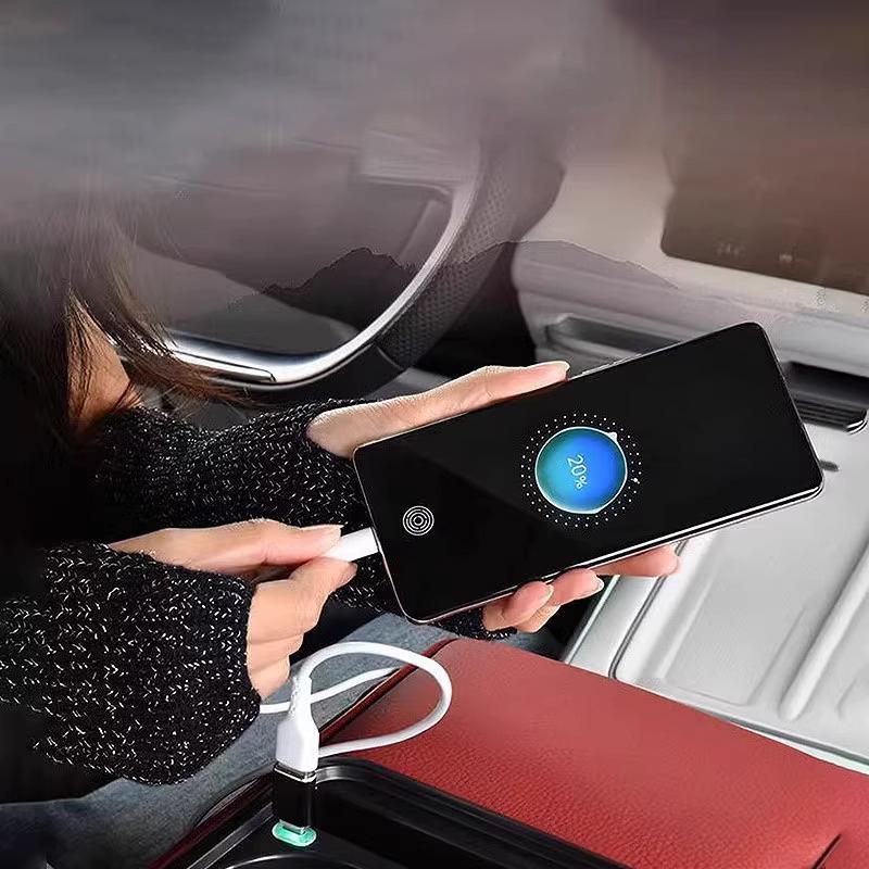 Multi-Function Portcar Armrest Box Booster Pad With Usb Port Car Tissue Box Center Armrest Box Storage With Water Cup Holder
