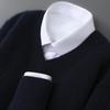 Men'S Pure Cardigan V-Neck Pullover Long Sleeve Sweater Business Casual Warm Cashmere Knitted Bottom Top