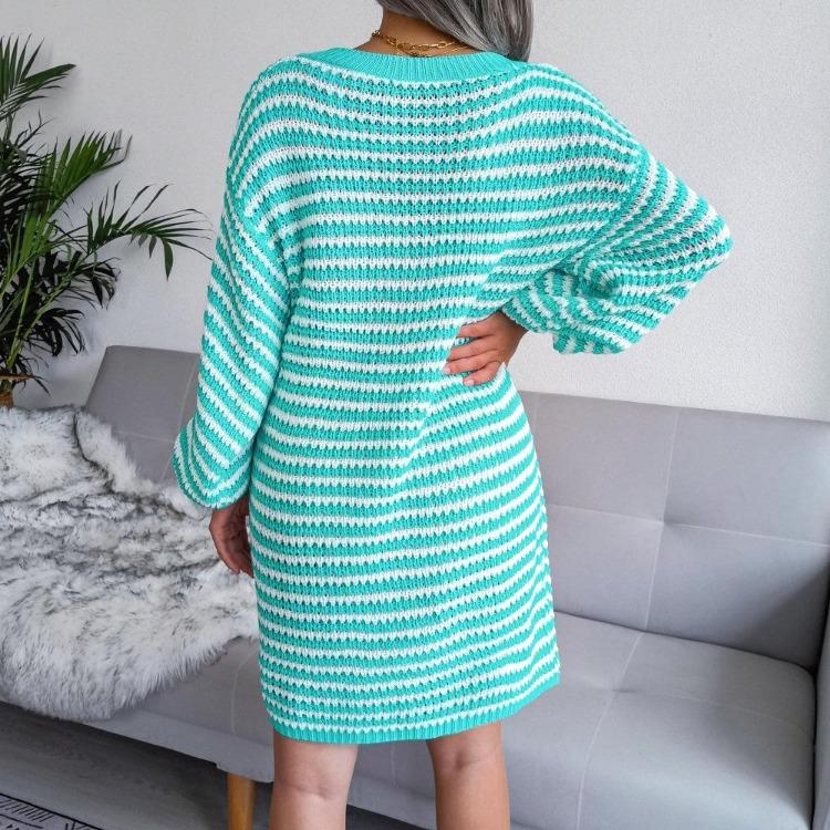 Women's Spring High Waist Pleated Dress Short Sleeve O Neck Knee Length Solid Color Butterfly Print