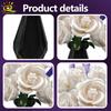 Schwarz Weiß Rose Tulpe MOC Blumenmodell Bausteine 3D Blumenstrauß Steine Spielzeug Heimdeko Valentinstagsgeschenk für Mädchen