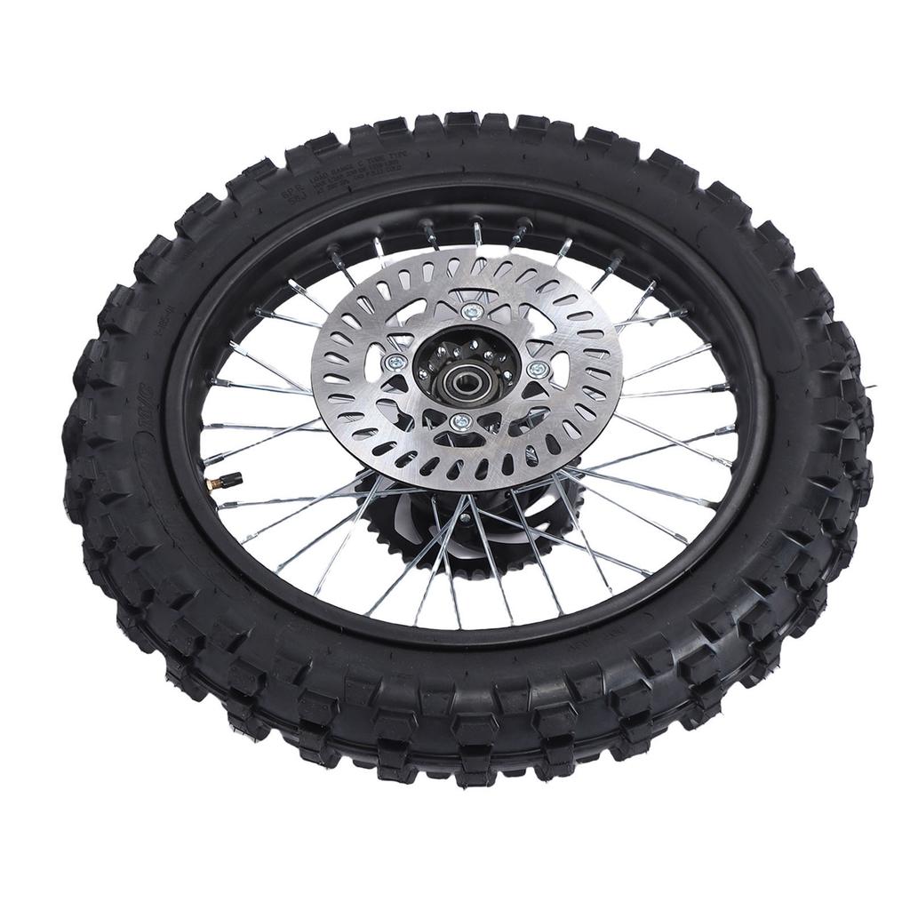 Dirt Bike Rear Wheel Tire 16 Inch 90 100 16 15mm Axle 420 41T Sprocket Rear Wheel Rim Tire Assembly Replacement for