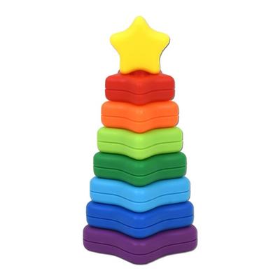 Oz Toy Kojenecká Mingli Star Hvězda Stohovací věž Kroužkovací sada, Náhodné doručení, 1 sada, Korejské dětské produkty