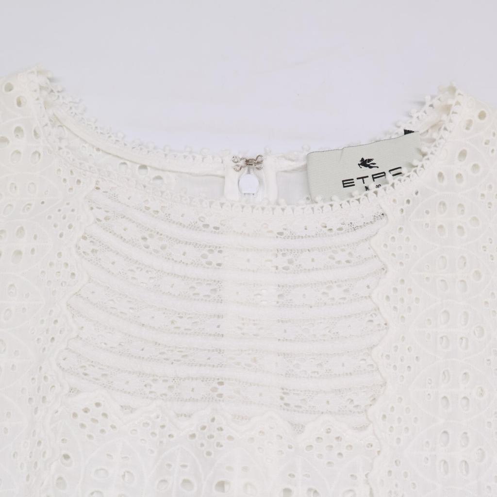 Etro White 21 Year Lace Sleeveless Dress Dress 42 whiteUsed