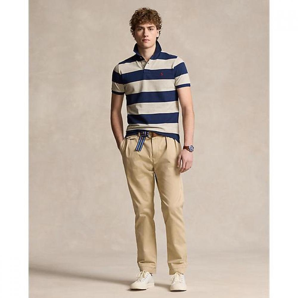 Polo Ralph Lauren Mens Custom Slim Fit Striped Mesh Polo Shirts  Mnpokni1n822927020 