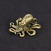 Messing-Oktopus, Antike Bronze Tierornament, Heimdeko, Mini-Bürodeko, Kreativer Schreibtisch, Tierhandwerk für die Teezeremonie