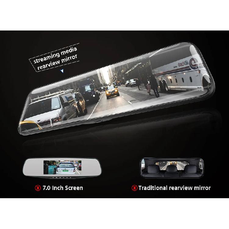 E-ACE 10 Inch Car DVR Mirror Video Recorder 1080P Touch Screen Dashcam For Car AHD Lens Streaming Driving Recorder Dash Camera