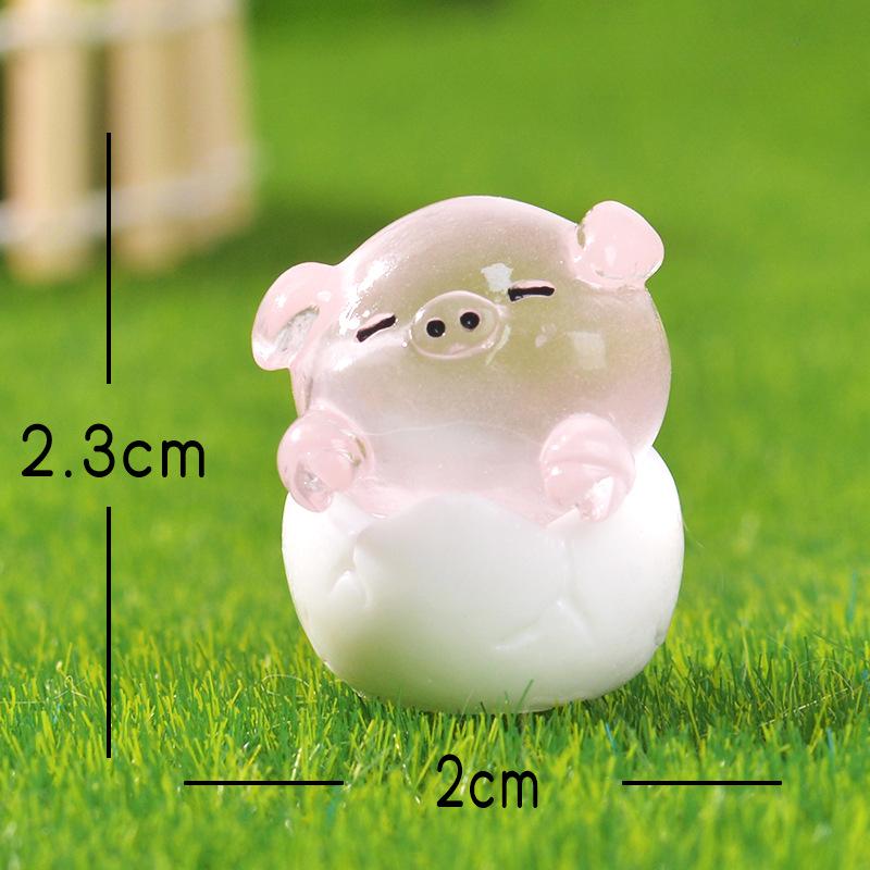 Micro-landscape Cute and Adorable Pet Animals Eggshell Gardening Doll House Decorations Resin Small Ornaments