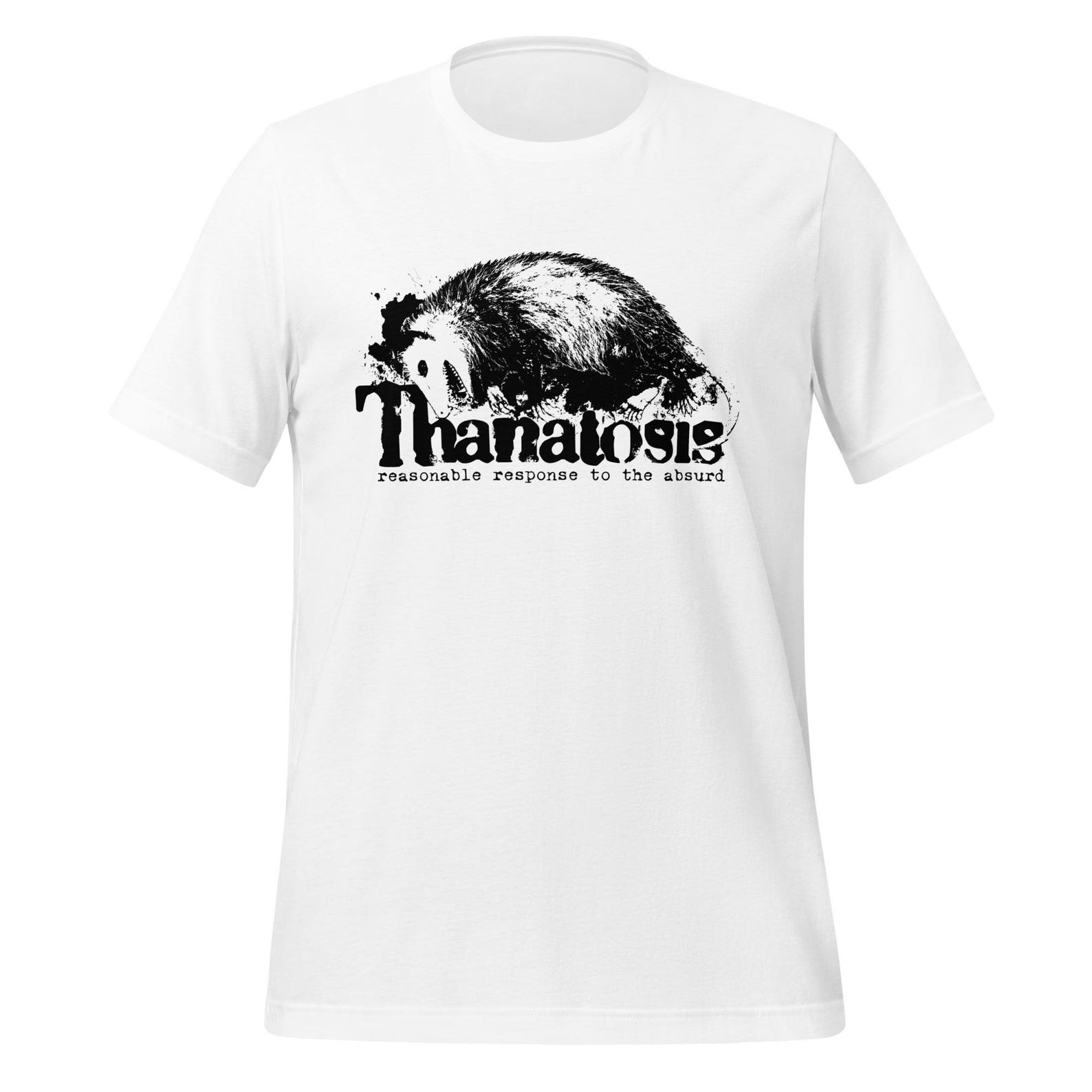 Thanatosis T-Shirt | Dark Existential Anxiety Shirt | Opossum Gothic Tee | Absurdist Philosophy Gift S