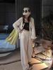 Women's Spring 2026 Ramie Cotton-Linen Wide-Leg Pants with Elastic Waist and Drawstring – Old Money Style, Relaxed Fit