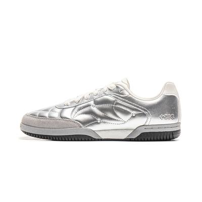 Li Ning Fashion Trend Shock Absorbing Non-Slip Wear-Resistant Low-Top Casual Shoes Unisex Casual Shoes Silver AZGV165-2