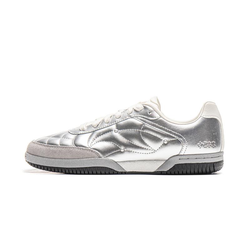 

New LiNing Shock Absorbers With Slip Resistant And Abrasion Resistant Properties Low Top Casual Shoes Unisex Silver AZGV165-2 39