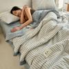 2024 New High-end Jacquard Summer Quilt 100% Cotton Fabric Soya Fibre Filling Thin Comforter Soft Skin Fiendly Summer Blanket