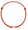 18K Gold Horseshoe Buckle Red String Bracelet - Fashionable and Exquisite Classic with Sterling Silver Detailing