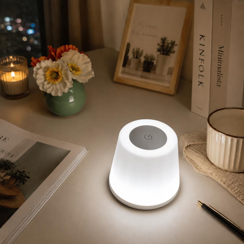 Xiaomi Modern Cordless Table Lamp, Touch Control 3 Color Ambient Lamp, Portable Desk Lamp for Home Decoration