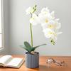 Flower Pot Artificial Orchid Bonsai Multi-Bloom Artificial Faux Plants  Home Decor