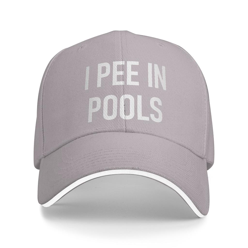 I Pee In Pools Funny Vacation Sun Baseball Cap Summer Fitted Retro Trucker Hat For Couple Women Outdoor Sports Baseball Caps