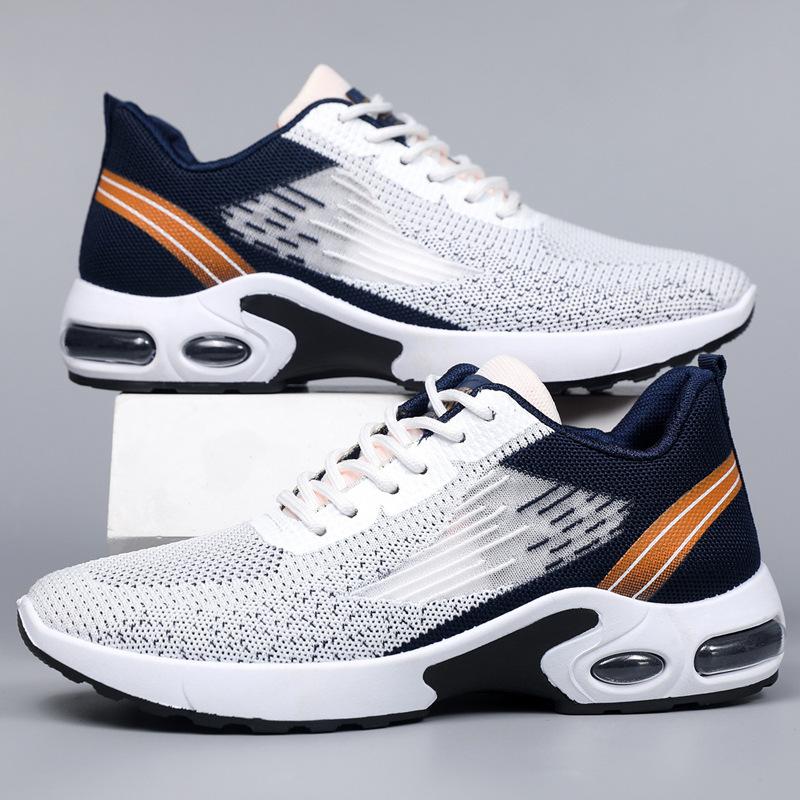 Men's Shoes 2025 Summer New Casual Shoes Lightweight Large Size Air Cushion Shoes Breathable Wear-resistant Casual Running Shoes