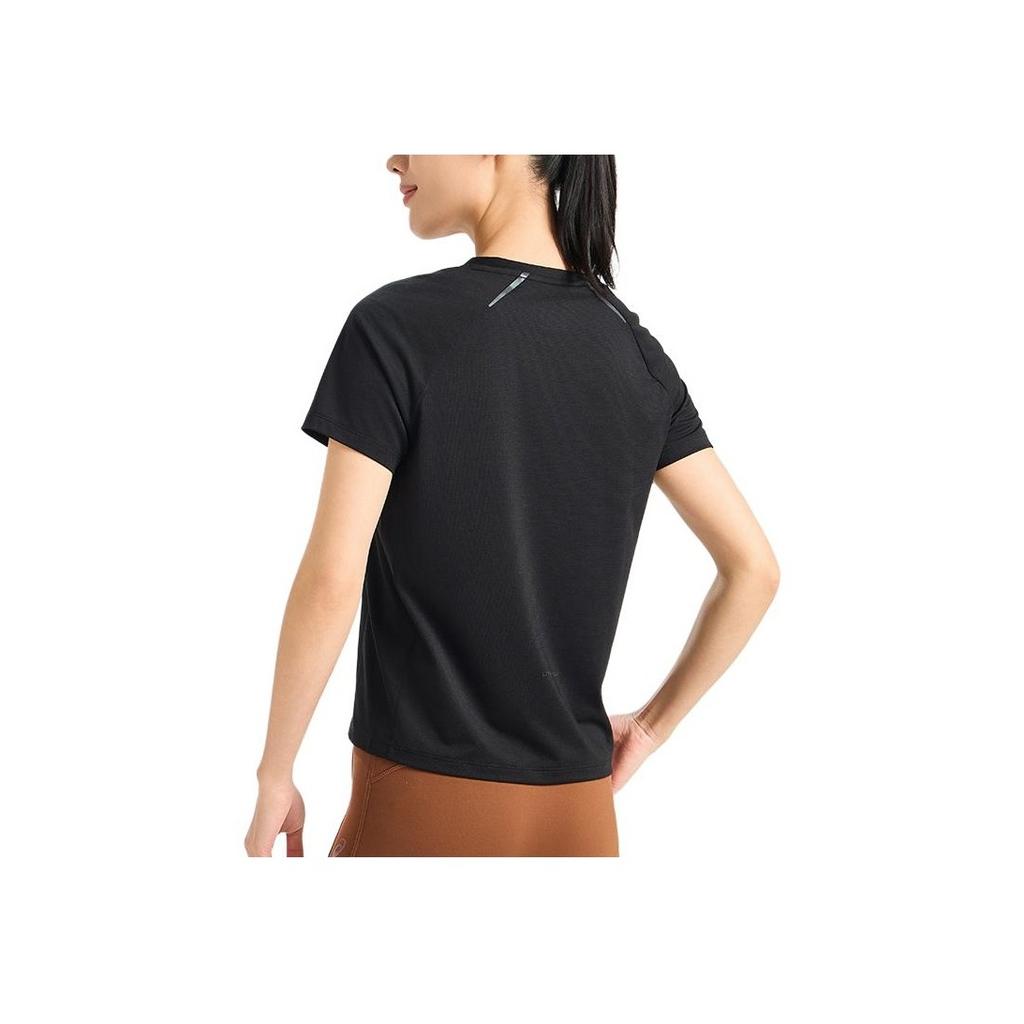 Asics Round Neck Comfortable Moisture-Wicking Quick-Dry Short Sleeve T-Shirt Women Tops Black 2012D050-001