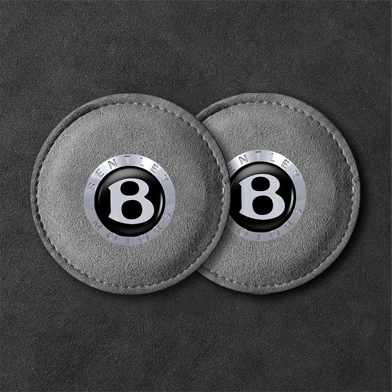 2Pcs Car Coaster For New Bentley Flying Spur Continental GT Bentayga Mulsanne Non-Slip Water Cup Pad Holder Interior Accessories HS2
