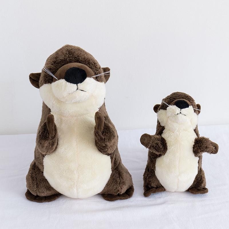 Adorable Otter Plush Toy Soft Closed Eye Stuffed Animal Kids Companion Cuddly