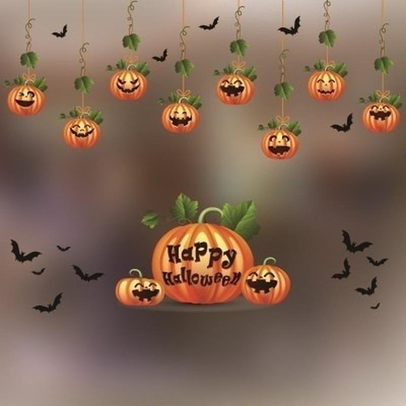 35*50CMFashion Halloween Wall Sticker Art Vinyl Decal Window Home Decor Mural Removable Funny 