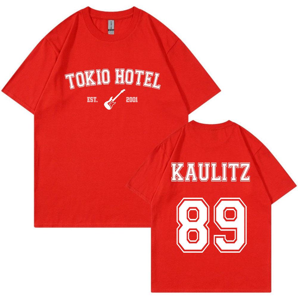 Rock Band Tokio Hotel Kaulitz Tričko Pánská Móda Neformální Tričko s krátkým rukávem Hip Hop Punk Trička nadměrné velikosti Unisex Streetwear