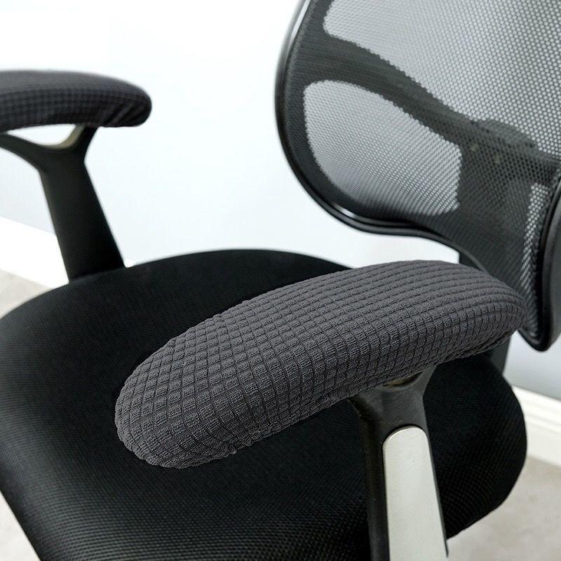 2pcs/Set Armchair Cover Elastic Solid Color Office Chair Elbow Arm Universal Rotating Computer Chair Armrest Cover for Decor