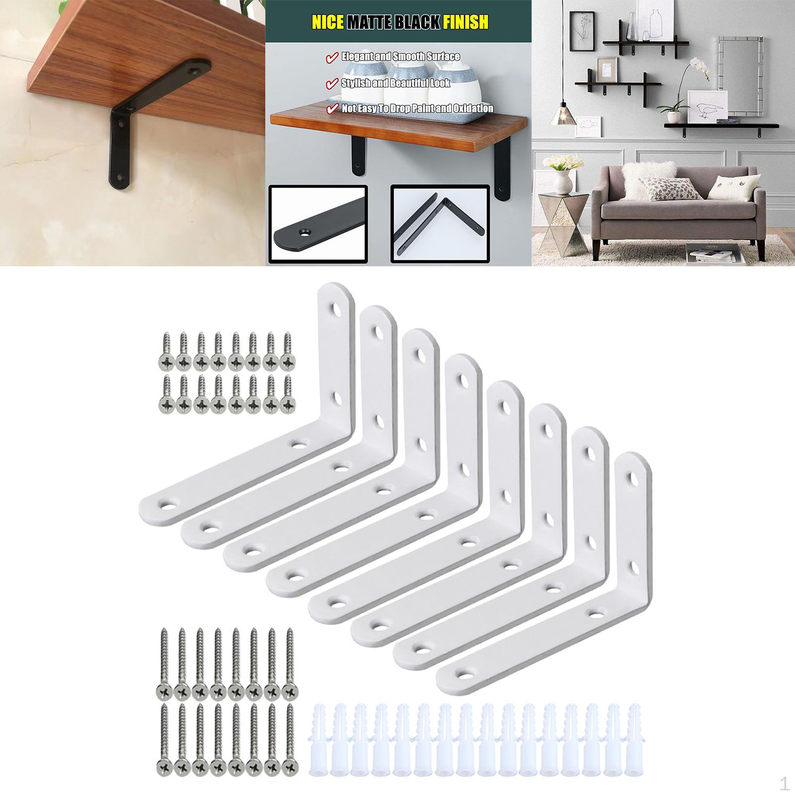 

Кронштейны для настенного крепления полок - набор из 8 штук White_100x64mm