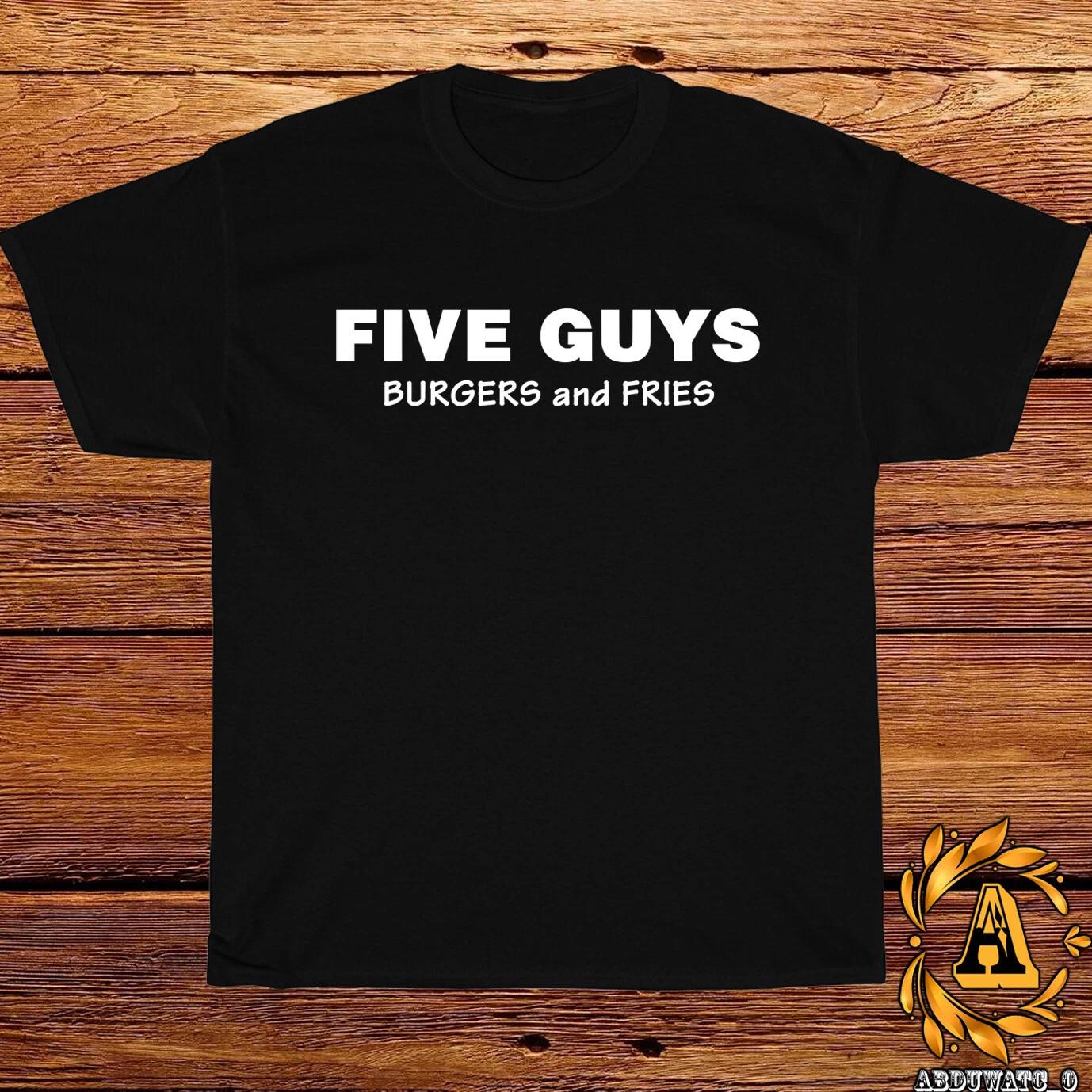 

New Five Guys Restaurant Logo Black/Sport Grey/White/Navy/Red T-Shirt S-5XL S
