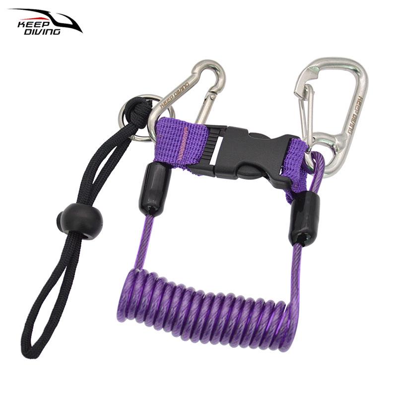 Stainless Steel Retractable Diving Camera Lanyard with Anti-Loss Spring Hook SSA-FDS21