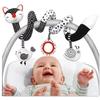 Newborn Black and White Visual Training Crib Hanging Plush Toy for Soothing Babies
