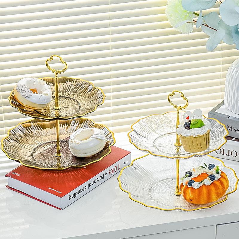 Fruit plate living room home coffee table multilayer afternoon tea dessert cake plate dessert display shelf luxury.