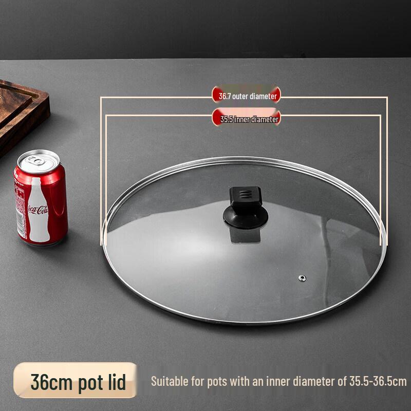 Universal Stainless Steel Tempered Glass Pot Lid