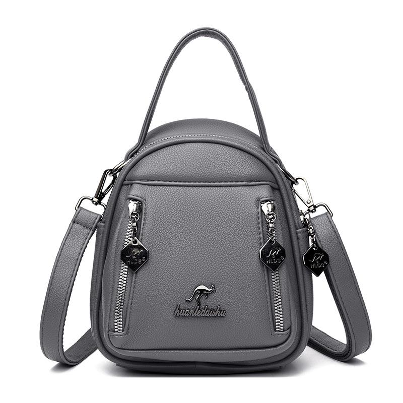 Handtasche mit großem Fassungsvermögen aus weichem Leder, hochwertige Textur, Umhängetasche, kleine runde Tasche, modische Umhängetasche