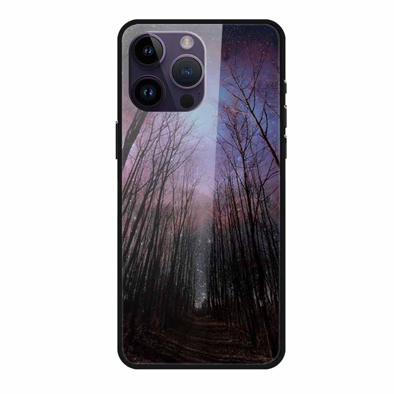Glass Back Cover For iphone 16 Pro Max Phone Case Soft Bumper Hard Tempered Glass Case For iphone 15 Pro Max Case Funda Shell