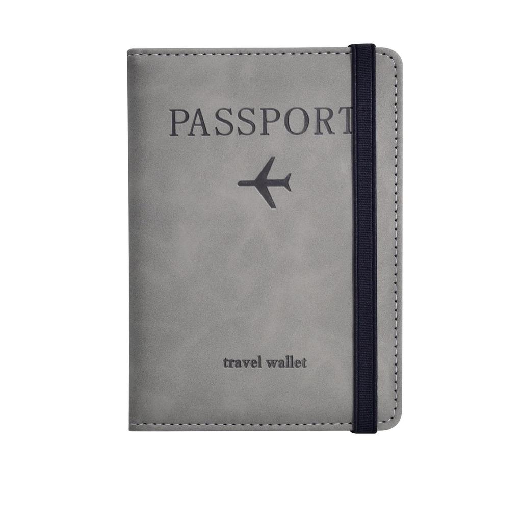 Passport Holder, with Credit Card Slot and Boarding Pass Slot Combo, Travel Wallet Case Book Travel Must Have, RFID Blocking Lea