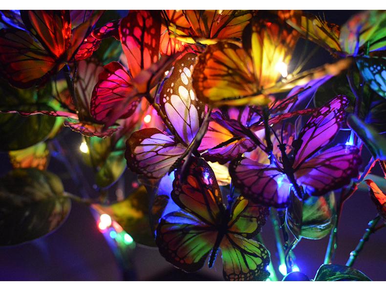 Solar LED Butterfly Flower Garden Light Outdoor Decorative Lamp