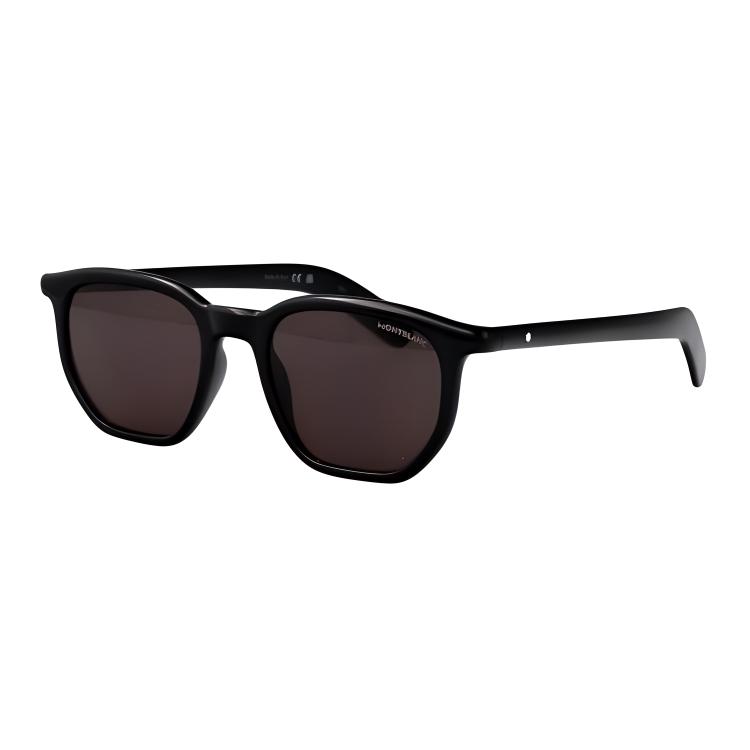 Montblanc Full Frame Design Acetate Irregular Sunglasses Men sunglasses Black MB0352S001 F,Black