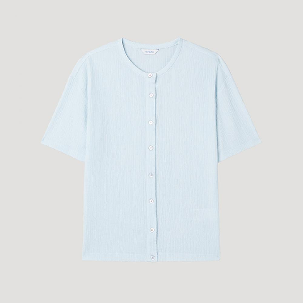 

[She S miSS] Pleated Button blouSe Swwblp22170 Ll light blue/55