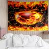 1PC Flaming Football Artwork K-pop music group Tapestry Accessories for Bedroom,Livingroom, dormitory Room Wall Decor Fan Birthday Gifts